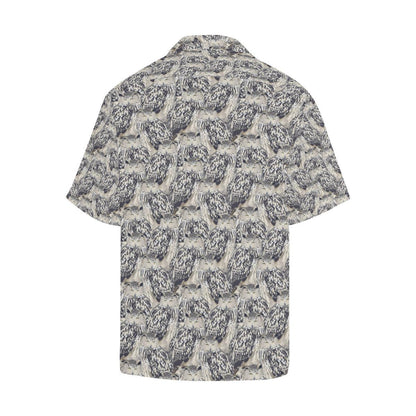 Owl Realistic Themed Design Print Men Aloha Hawaiian Shirt