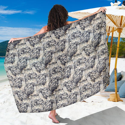 Owl Realistic Themed Design Print Sarong Pareo Wrap