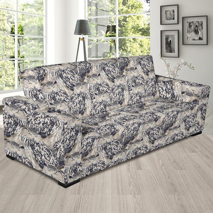Owl Realistic Themed Design Print Sofa Slipcover-JTAMIGO.COM