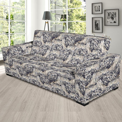 Owl Realistic Themed Design Print Sofa Slipcover-JTAMIGO.COM