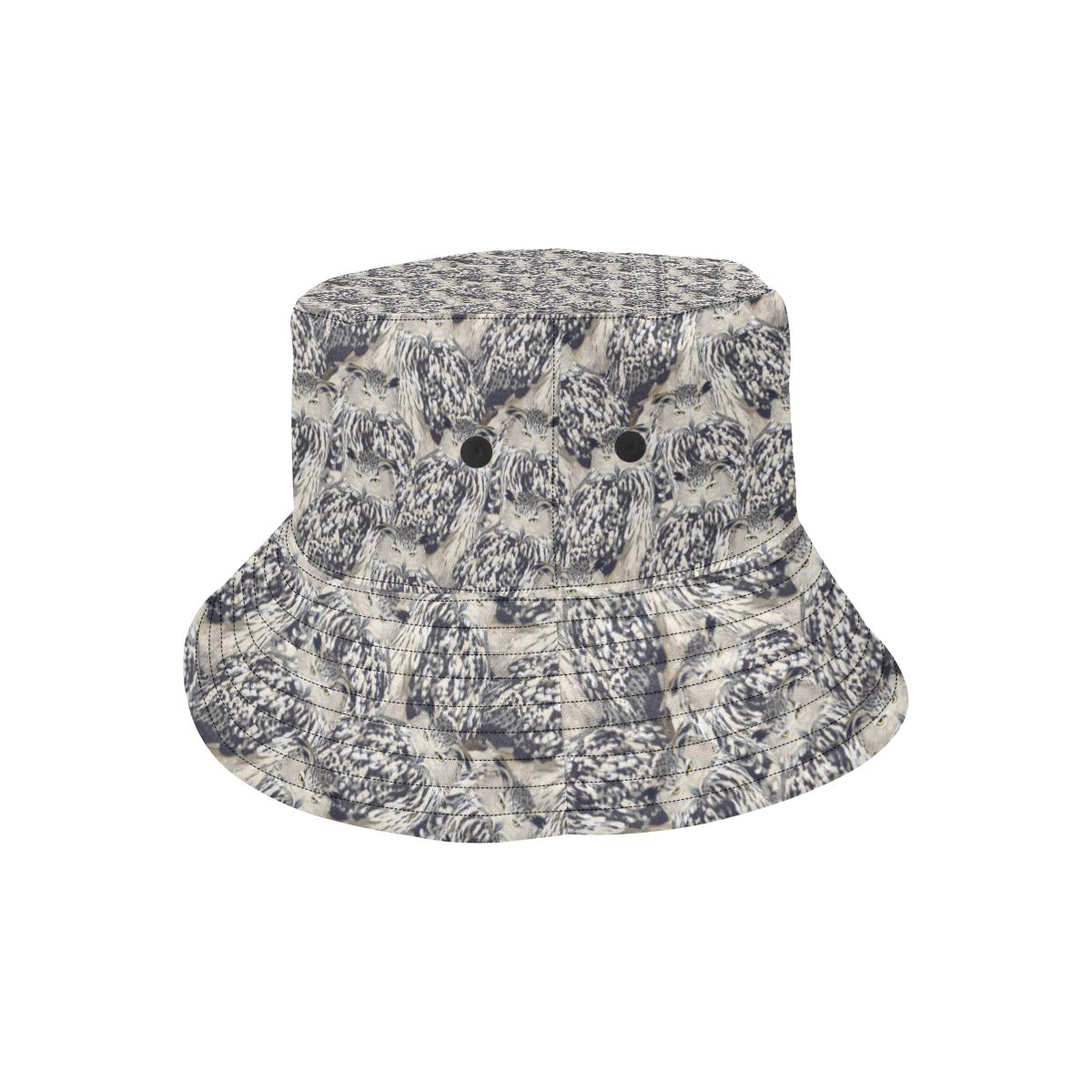 Owl Realistic Themed Design Print Unisex Bucket Hat