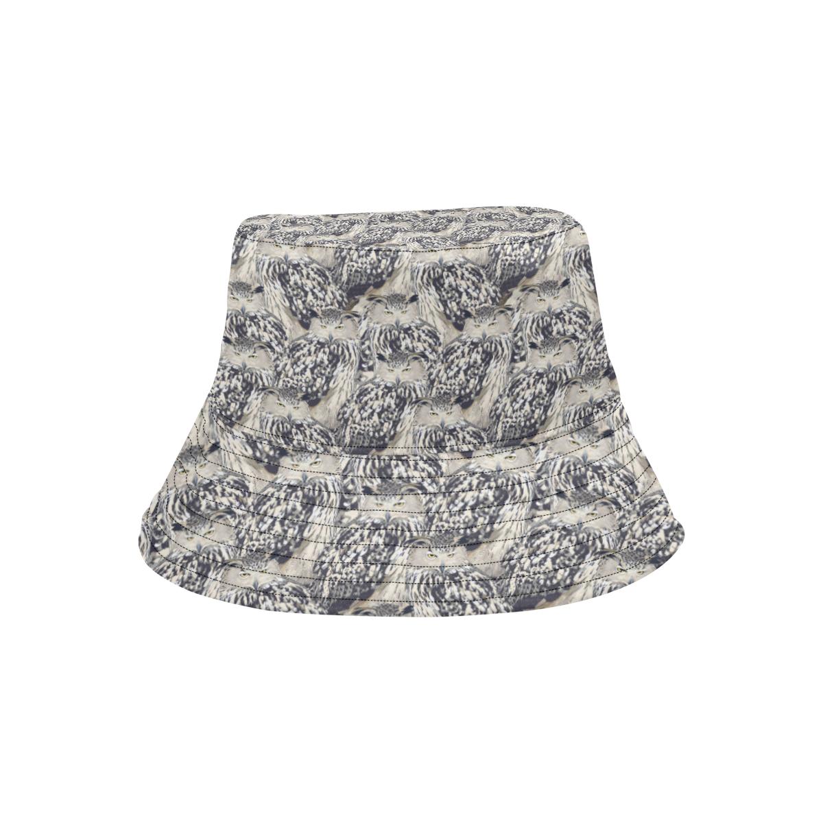 Owl Realistic Themed Design Print Unisex Bucket Hat