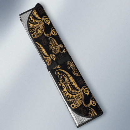 Owl Tribal Polynesian Design Print Car Sun Shade For Windshield