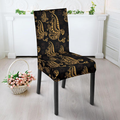 Owl Tribal Polynesian Design Print Dining Chair Slipcover-JTAMIGO.COM