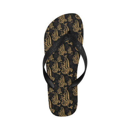 Owl Tribal Polynesian Design Print Flip Flops-JTAMIGO.COM