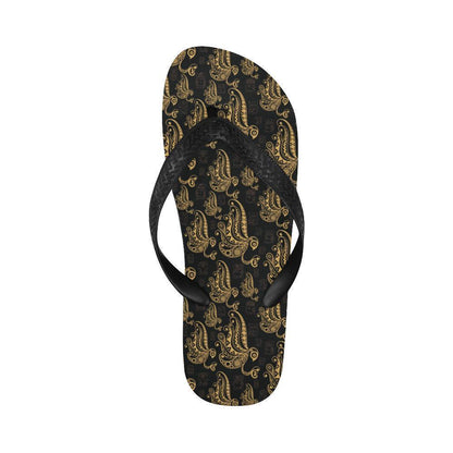Owl Tribal Polynesian Design Print Flip Flops-JTAMIGO.COM