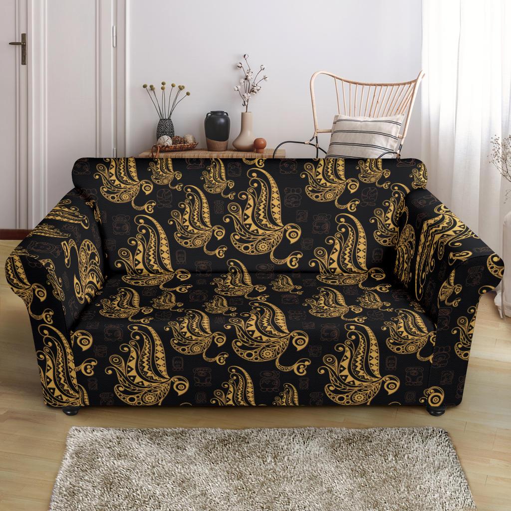 Owl Tribal Polynesian Design Print Loveseat Slipcover-JTAMIGO.COM