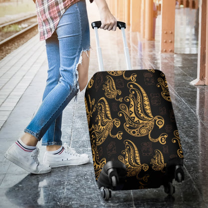 Owl Tribal Polynesian Design Print Luggage Cover Protector