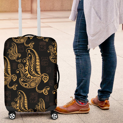 Owl Tribal Polynesian Design Print Luggage Cover Protector