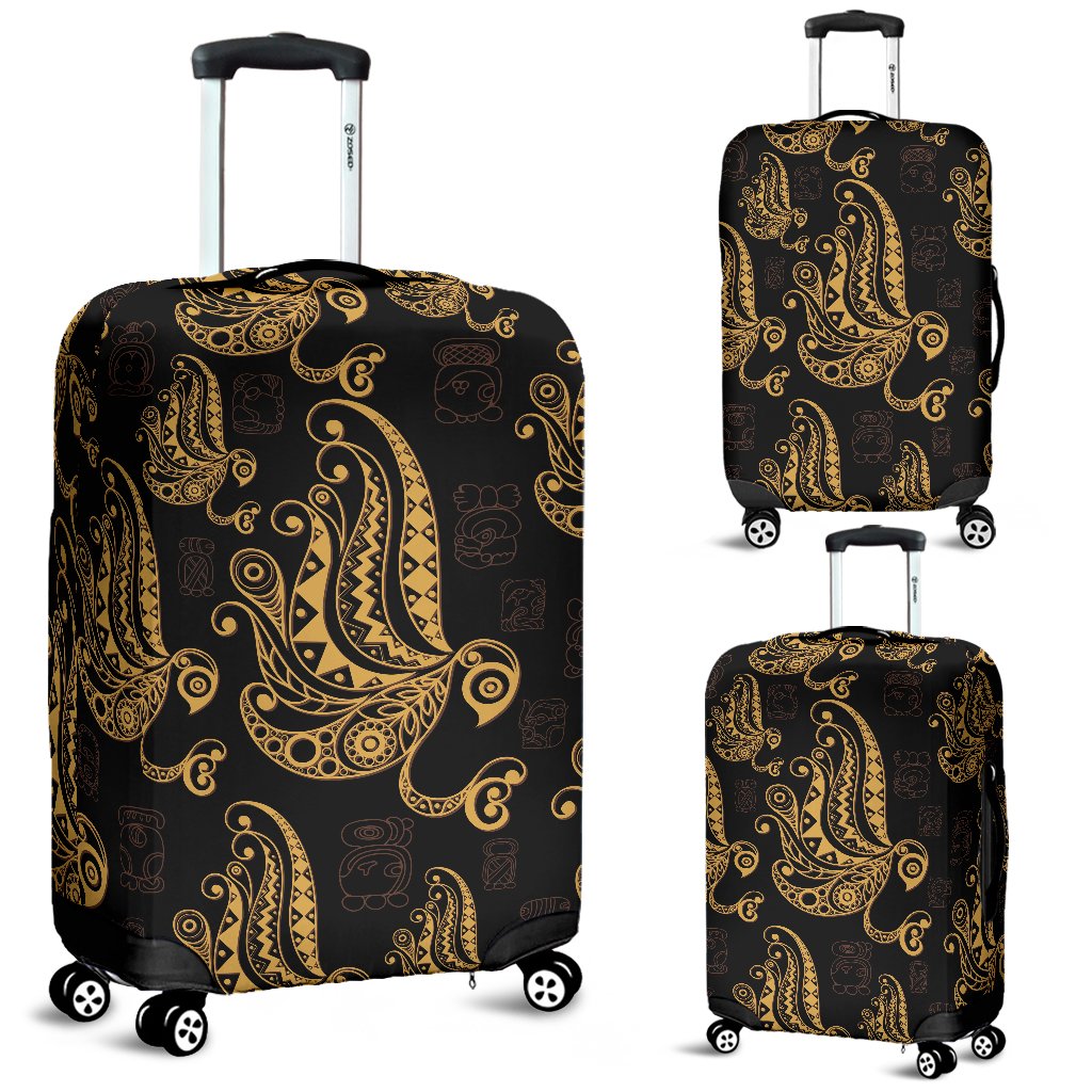 Owl Tribal Polynesian Design Print Luggage Cover Protector