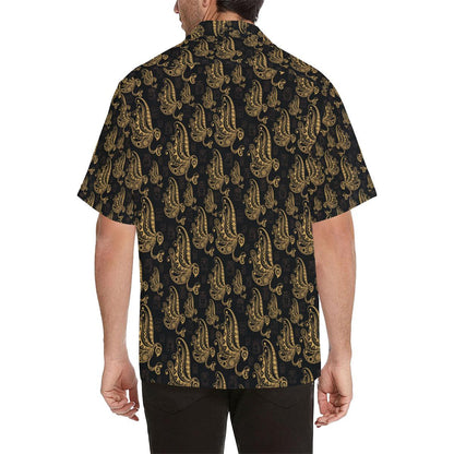 Owl Tribal Polynesian Design Print Men Aloha Hawaiian Shirt