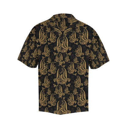 Owl Tribal Polynesian Design Print Men Aloha Hawaiian Shirt