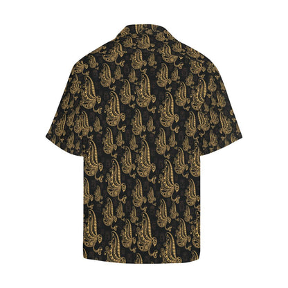 Owl Tribal Polynesian Design Print Men Aloha Hawaiian Shirt