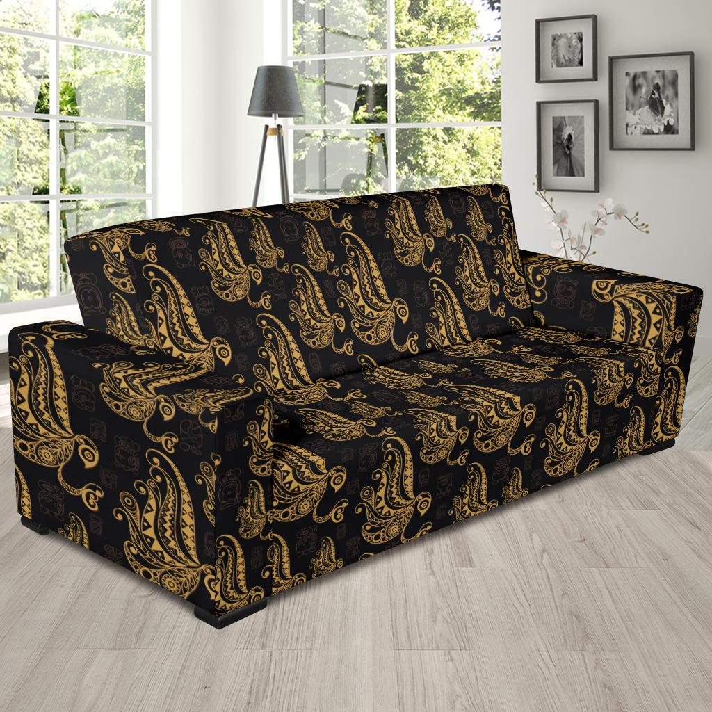 Owl Tribal Polynesian Design Print Sofa Slipcover-JTAMIGO.COM