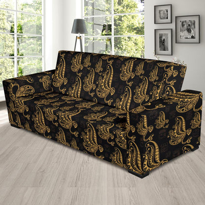 Owl Tribal Polynesian Design Print Sofa Slipcover-JTAMIGO.COM