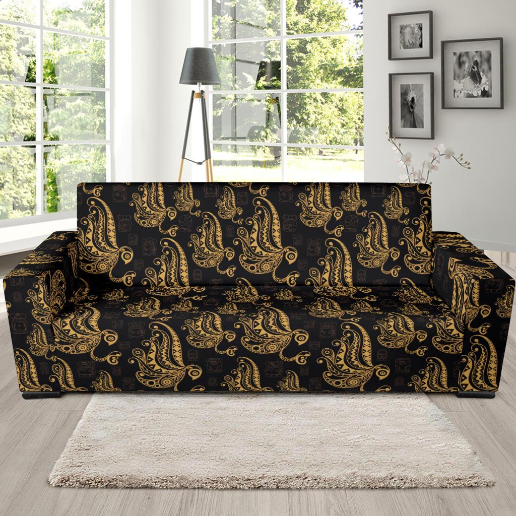 Owl Tribal Polynesian Design Print Sofa Slipcover-JTAMIGO.COM