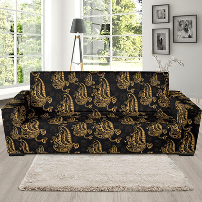 Owl Tribal Polynesian Design Print Sofa Slipcover-JTAMIGO.COM