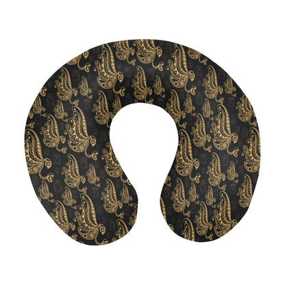 Owl Tribal Polynesian Design Print U-Shaped Travel Neck Pillow-JTAMIGO.COM