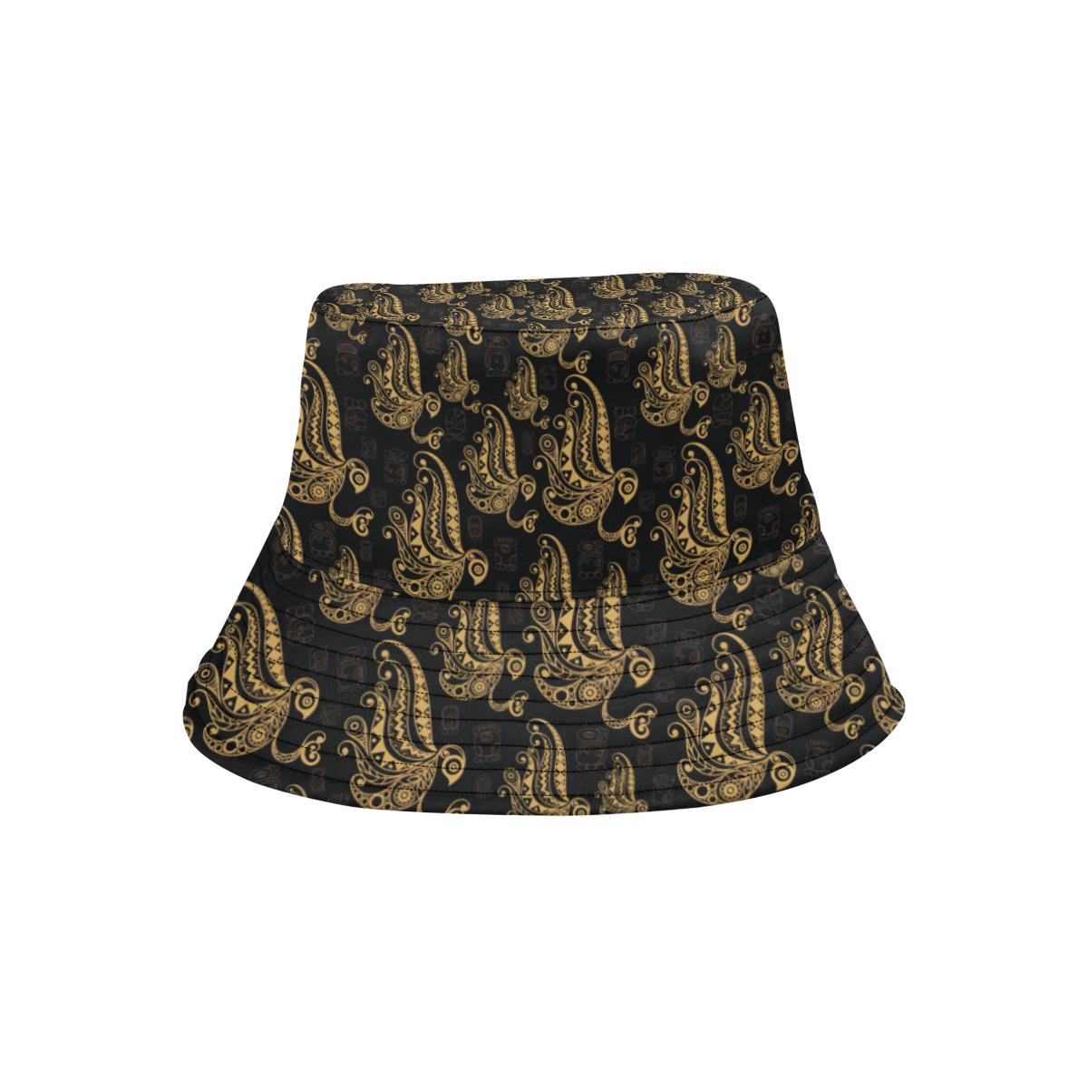 Owl Tribal Polynesian Design Print Unisex Bucket Hat