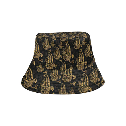 Owl Tribal Polynesian Design Print Unisex Bucket Hat