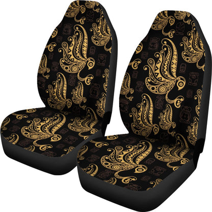 Owl Tribal Polynesian Design Print Universal Fit Car Seat Covers