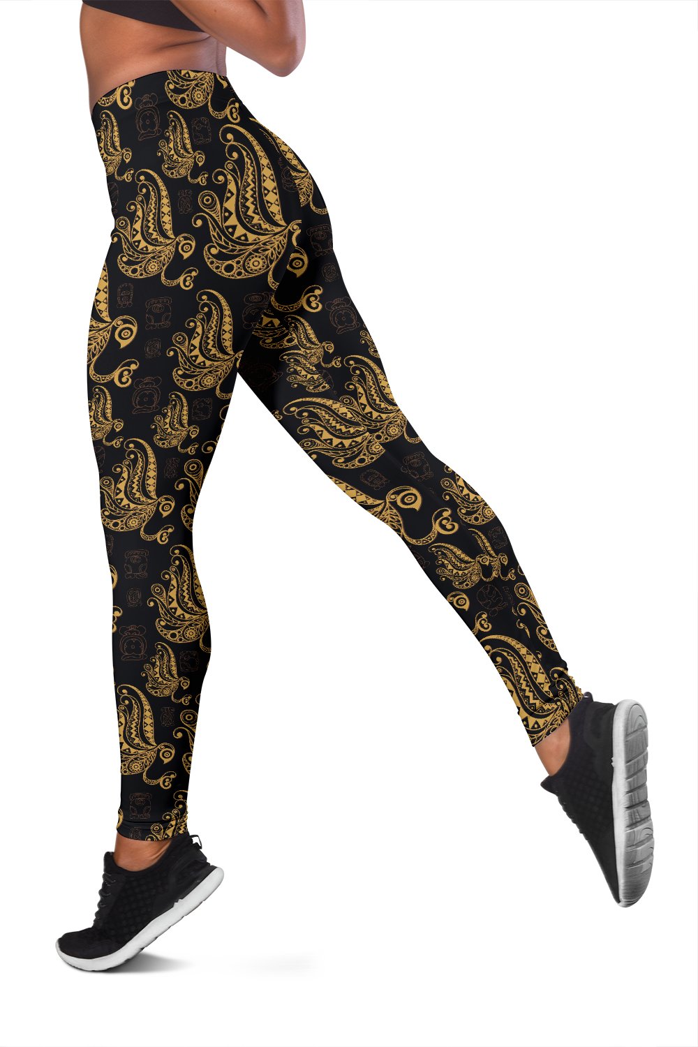 Owl Tribal Polynesian Design Print Women Leggings