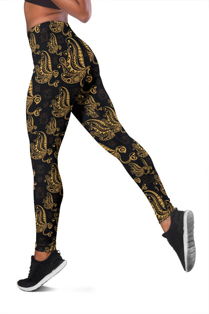 Owl Tribal Polynesian Design Print Women Leggings