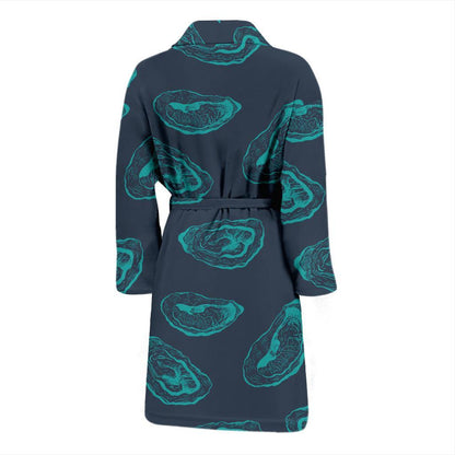 Oyster Pattern Print Design 01 Men Bathrobe-JORJUNE.COM