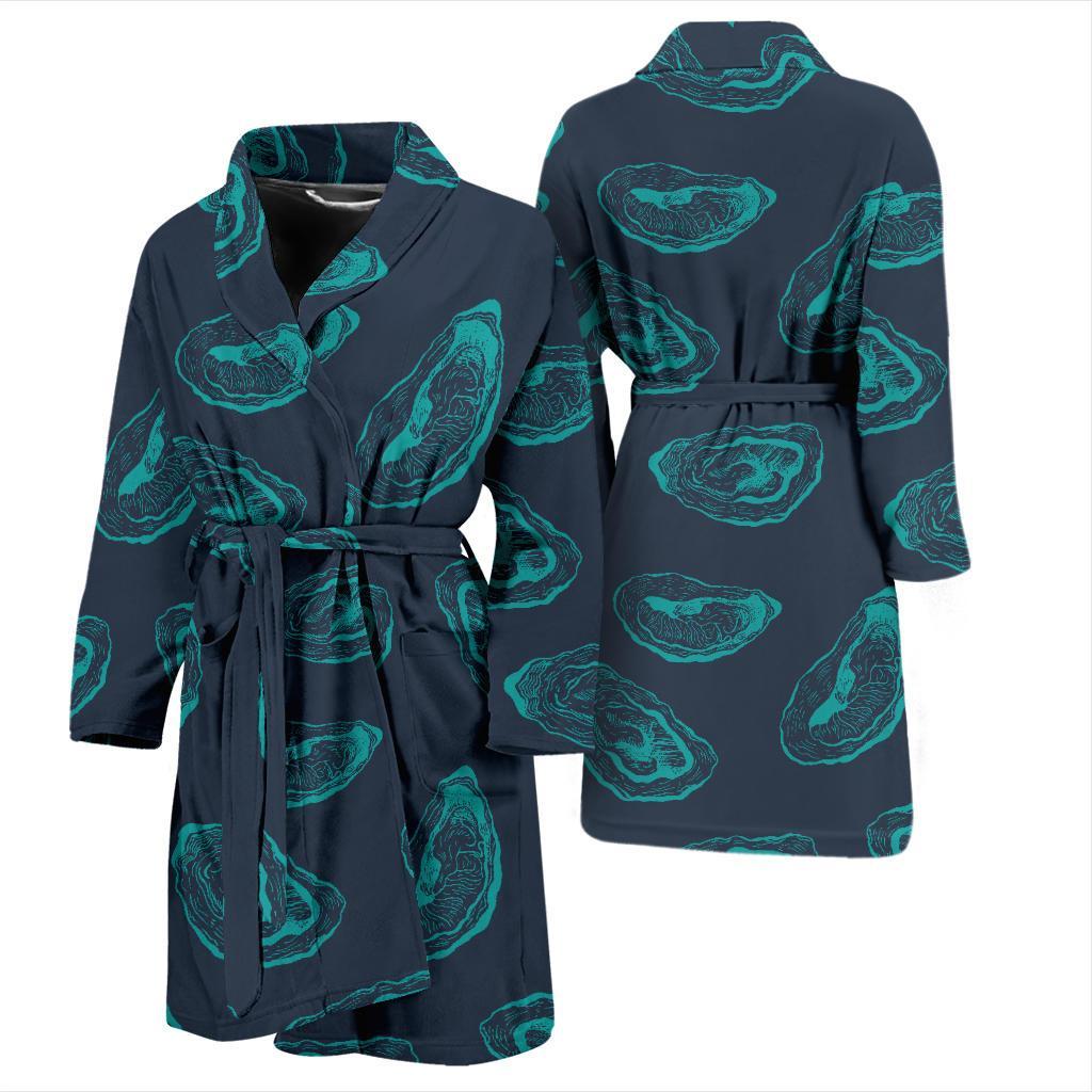 Oyster Pattern Print Design 01 Men Bathrobe-JORJUNE.COM