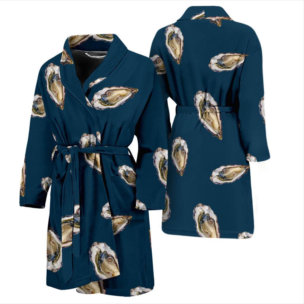 Oyster Pattern Print Design 03 Men Bathrobe-JORJUNE.COM