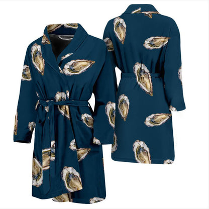 Oyster Pattern Print Design 03 Men Bathrobe-JORJUNE.COM