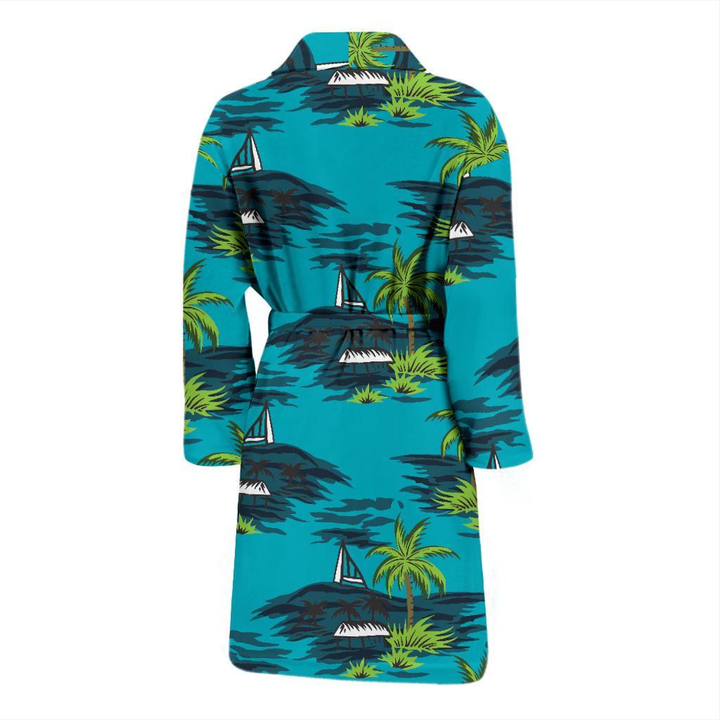 Pacific island Pattern Print Design A01 Men Bathrobe-JORJUNE.COM