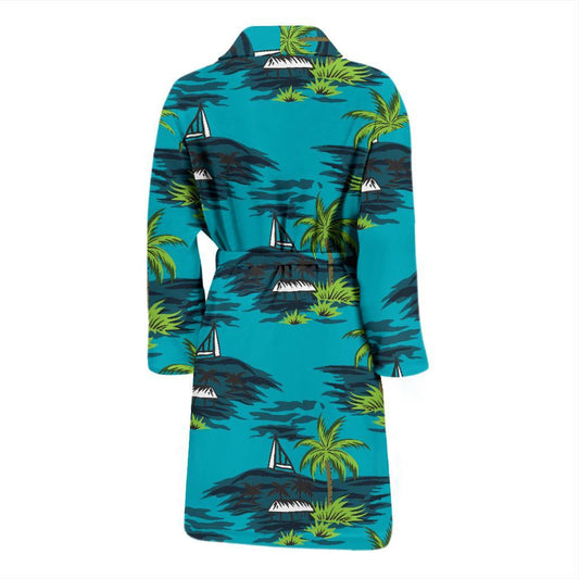 Pacific island Pattern Print Design A01 Men Bathrobe-JORJUNE.COM
