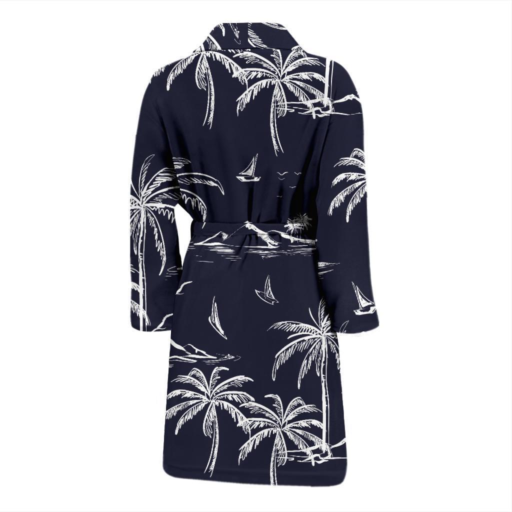 Pacific island Pattern Print Design A02 Men Bathrobe-JORJUNE.COM