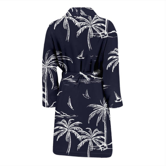 Pacific island Pattern Print Design A02 Men Bathrobe-JORJUNE.COM