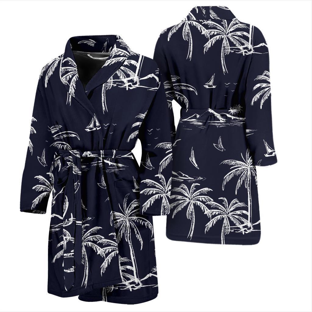 Pacific island Pattern Print Design A02 Men Bathrobe-JORJUNE.COM