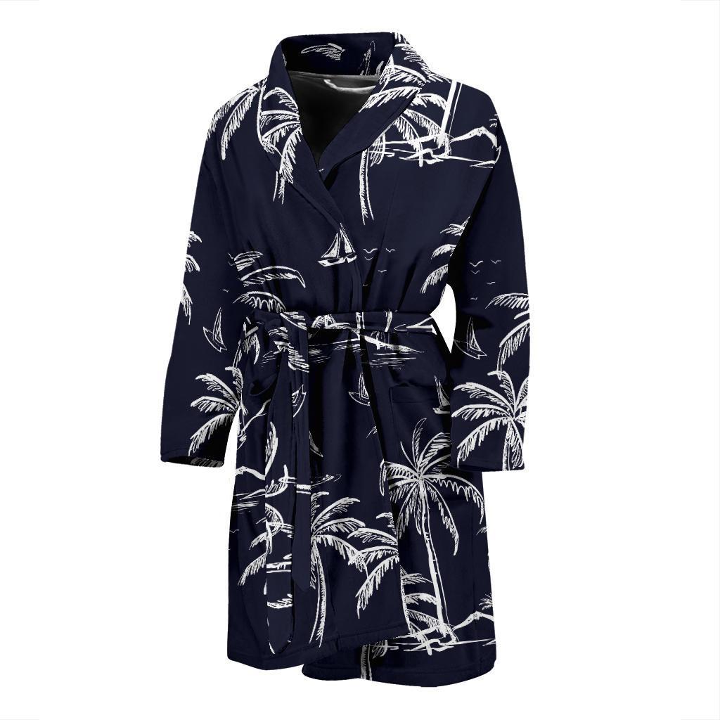 Pacific island Pattern Print Design A02 Men Bathrobe-JORJUNE.COM