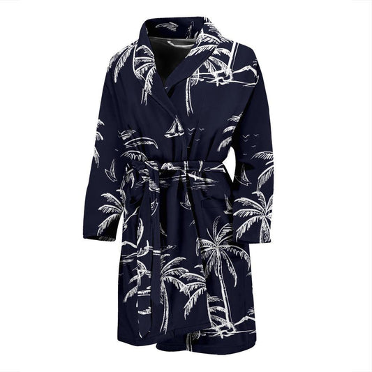 Pacific island Pattern Print Design A02 Men Bathrobe-JORJUNE.COM