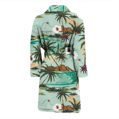 Pacific island Pattern Print Design A03 Men Bathrobe-JORJUNE.COM