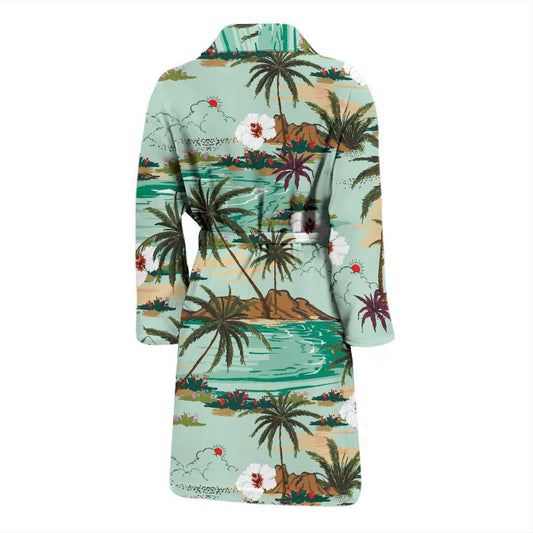 Pacific island Pattern Print Design A03 Men Bathrobe-JORJUNE.COM
