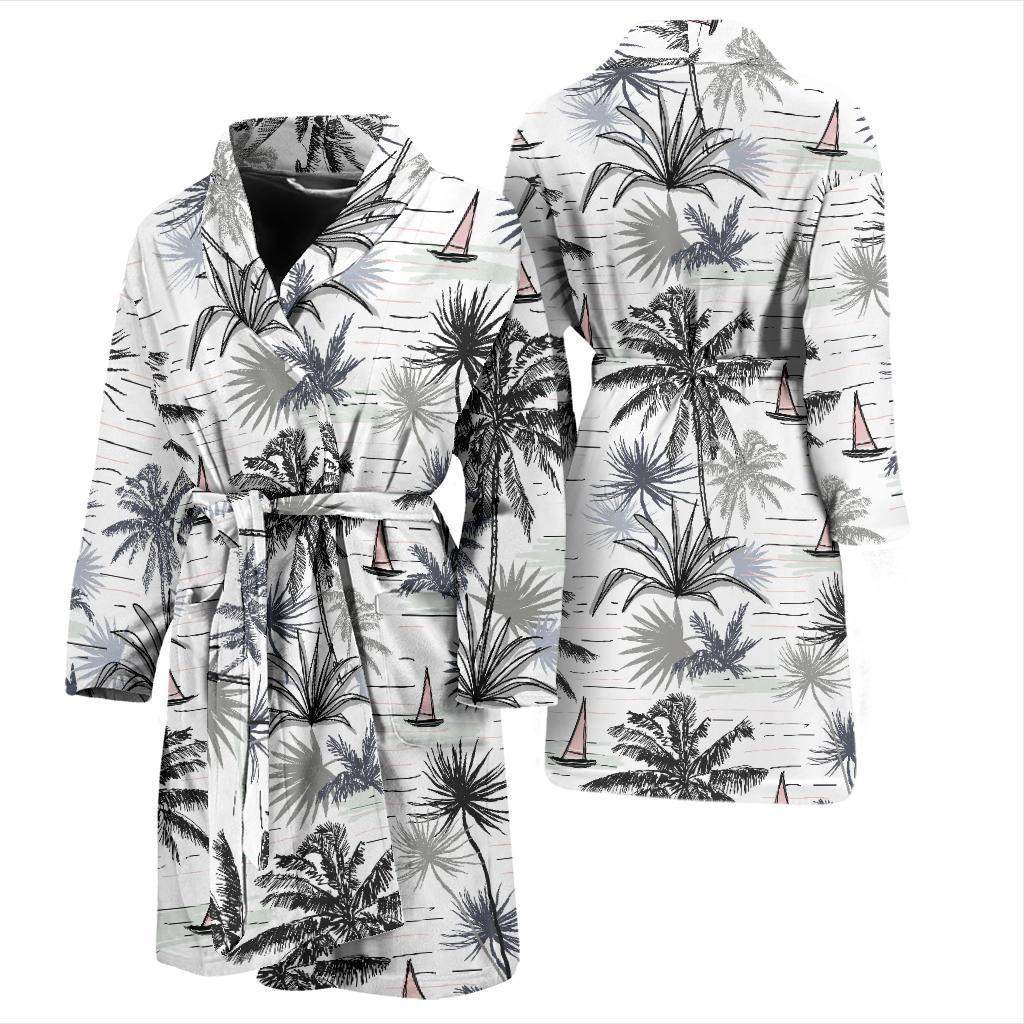 Pacific island Pattern Print Design A04 Men Bathrobe-JORJUNE.COM