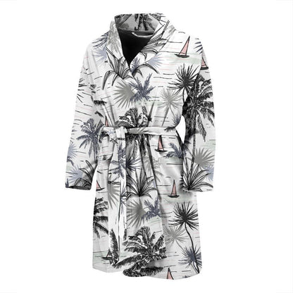 Pacific island Pattern Print Design A04 Men Bathrobe-JORJUNE.COM