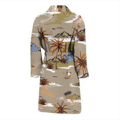 Pacific island Pattern Print Design A05 Men Bathrobe-JORJUNE.COM