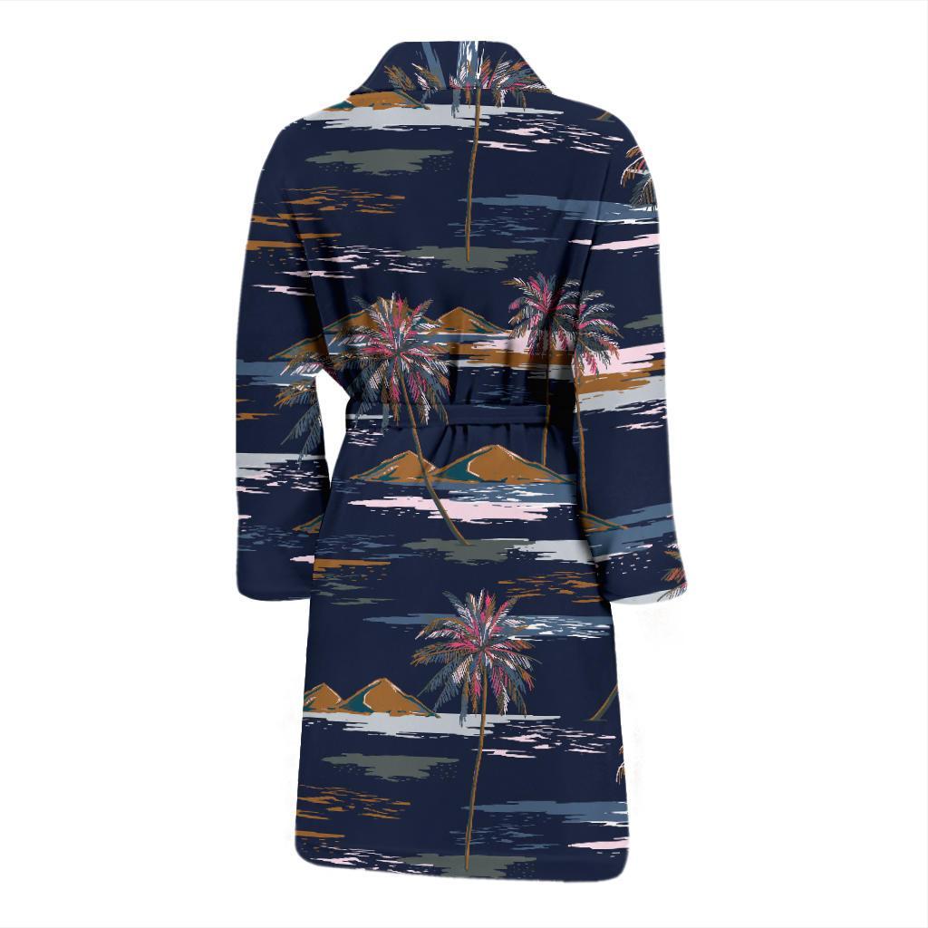 Pacific island Pattern Print Design A06 Men Bathrobe-JORJUNE.COM