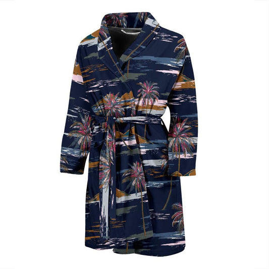 Pacific island Pattern Print Design A06 Men Bathrobe-JORJUNE.COM