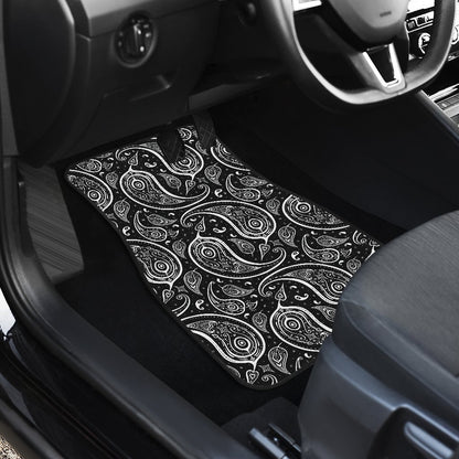 Paisley Black Design Print Car Floor Mats