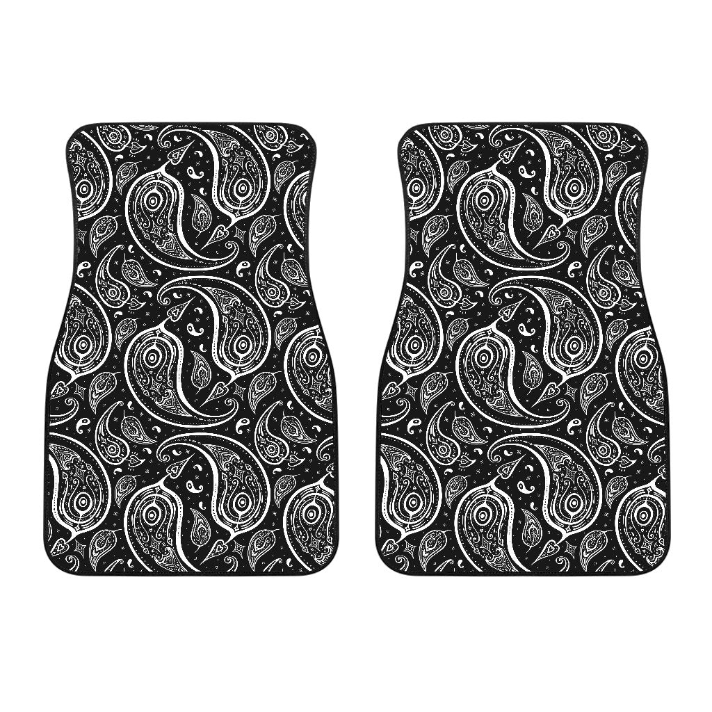 Paisley Black Design Print Car Floor Mats