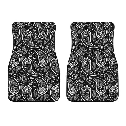 Paisley Black Design Print Car Floor Mats