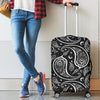 Paisley Black Design Print Luggage Cover Protector