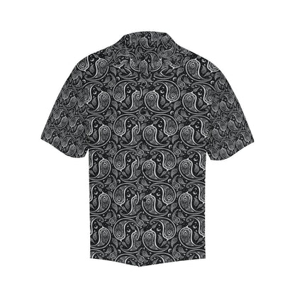Paisley Black Design Print Men Aloha Hawaiian Shirt